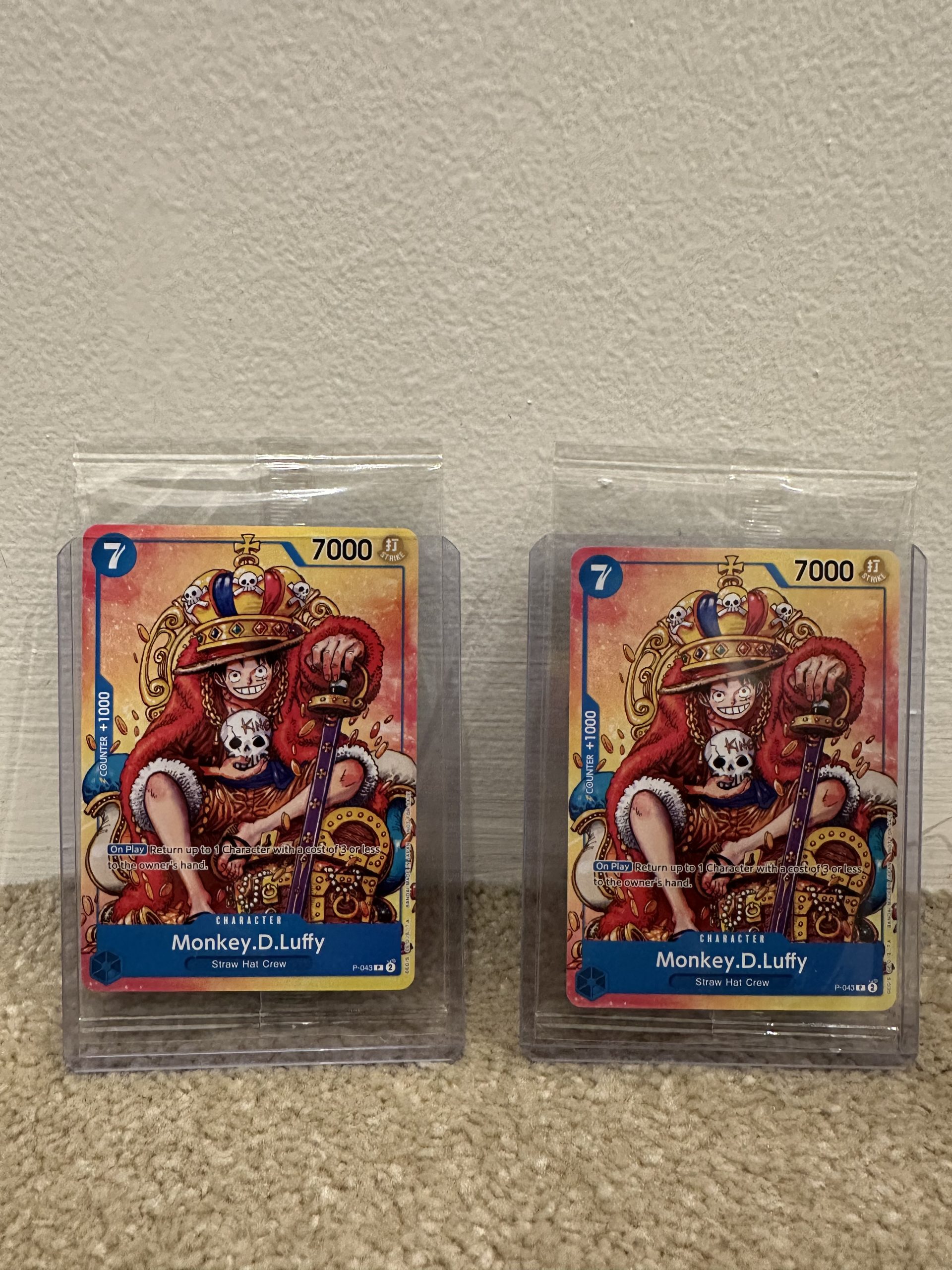 One Piece TCG MONKEY D LUFFY P-043 PROMO Sealed ENG No foil - Vendito