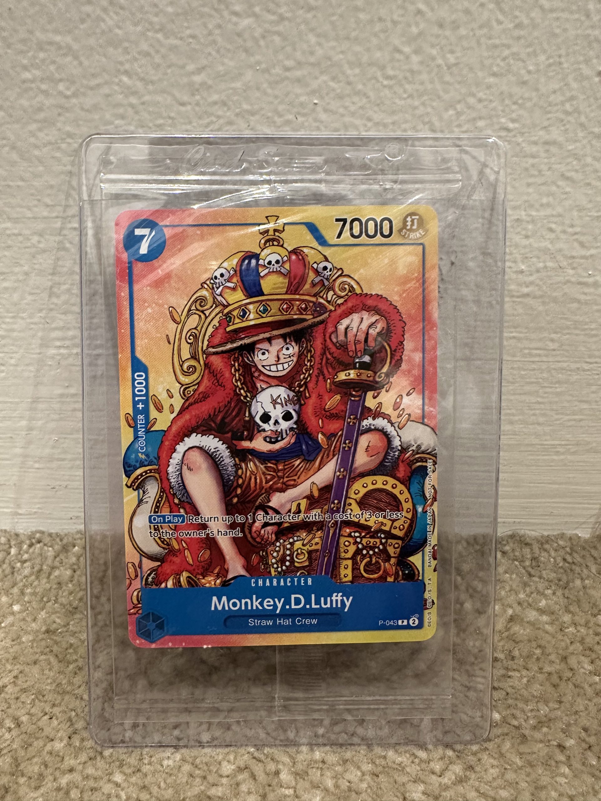 One Piece TCG MONKEY D LUFFY P-043 PROMO Sealed ENG No foil - Vendito