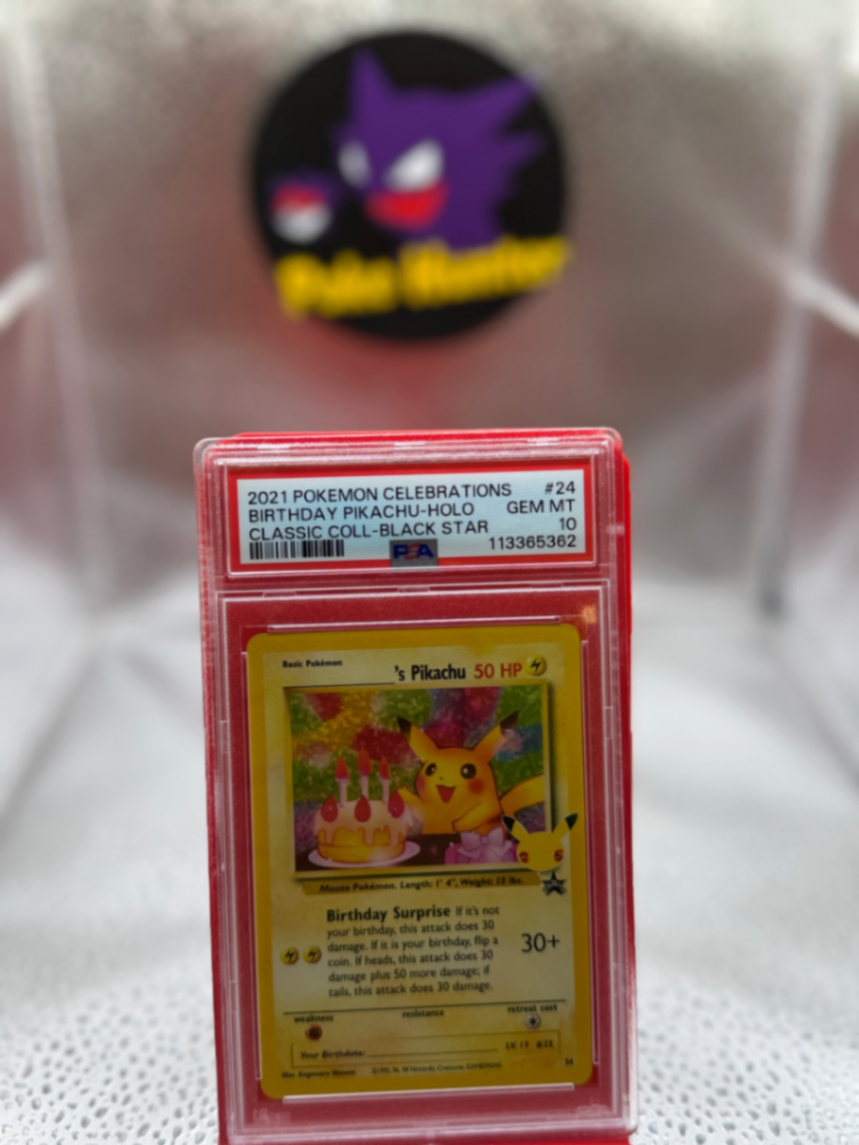 2021 POKEMON CELEBRATIONS BIRTHDAY PIKACHU-HOLO CLASSIC COLL-BLACK